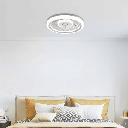 Aigostar - LED Prigušiva stropna ventilator LED/40W/230V 2700/4000/6500K pr. 50 cm + daljinski upravljač bijela