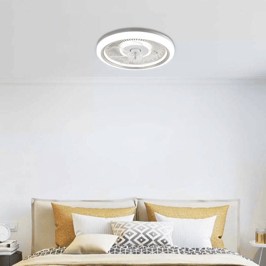 Aigostar - LED Prigušiva stropna ventilator LED/40W/230V 2700/4000/6500K pr. 50 cm + daljinski upravljač bijela