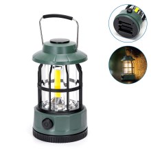 Aigostar - LED Prigušiva kamperska svjetiljka LED/3xAA zelena 17,5 cm
