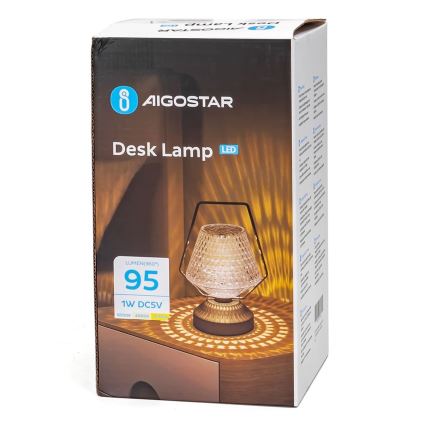 Aigostar - LED Prigušiva punjiva stolna lampa LED/1W/5V 2700/4000/6500K 1800mAh 20 cm