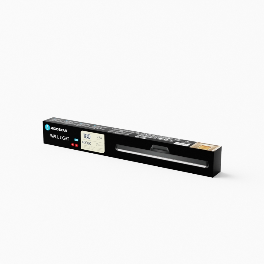 Aigostar - LED Prigušiva punjiva rasvjeta za ogledalo LED/2,9W/5V 2000 mAh
