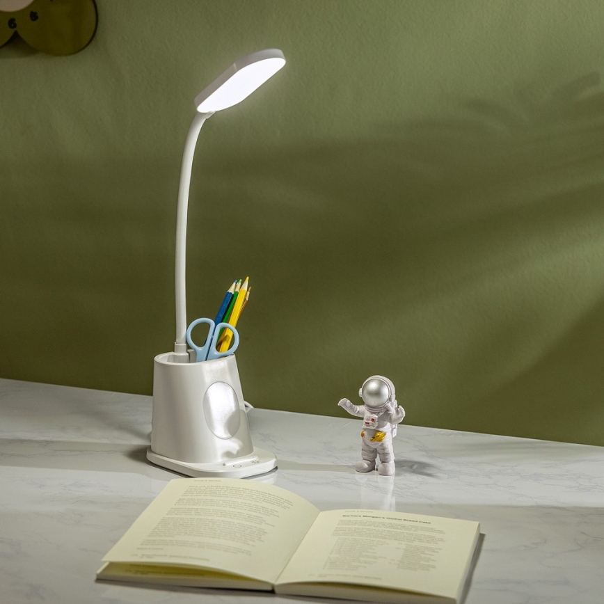 Aigostar - LED Prigušiva punjiva stolna lampa LED/2,8W/5V 1800mAh 3000/5000K bijela