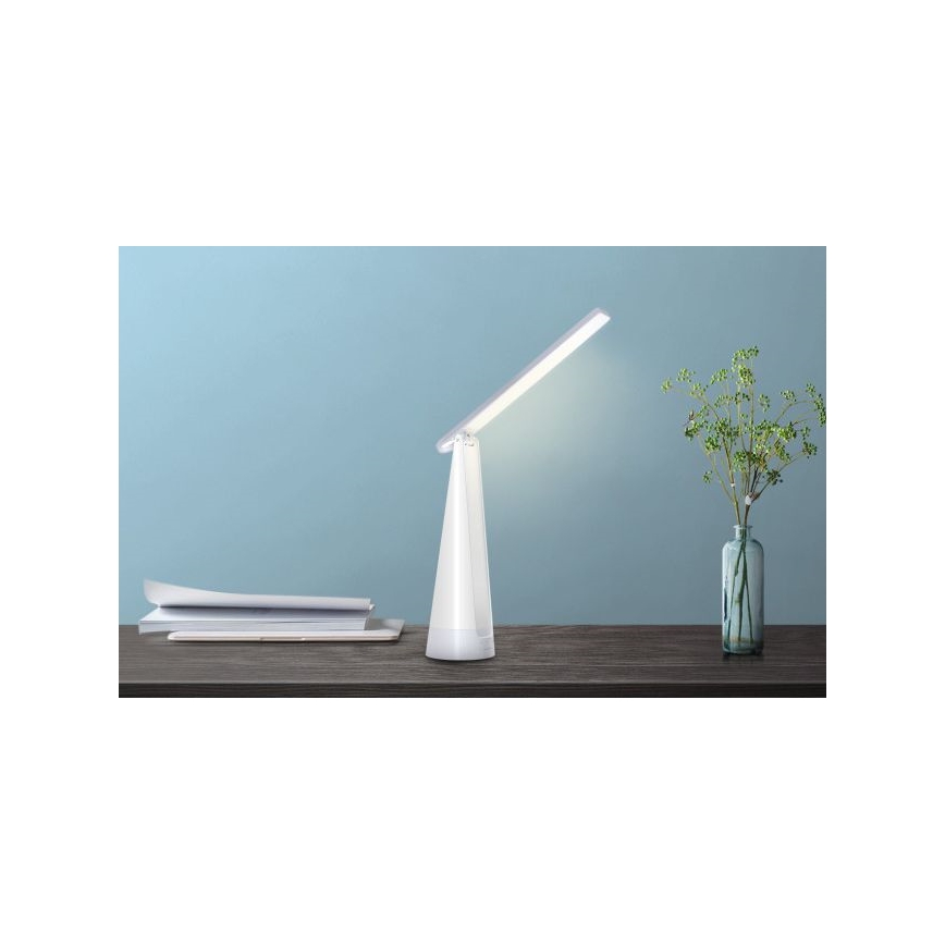 Aigostar - LED Prigušiva punjiva stolna lampa LED/7W/5V 4000K 4400 mAh bijela