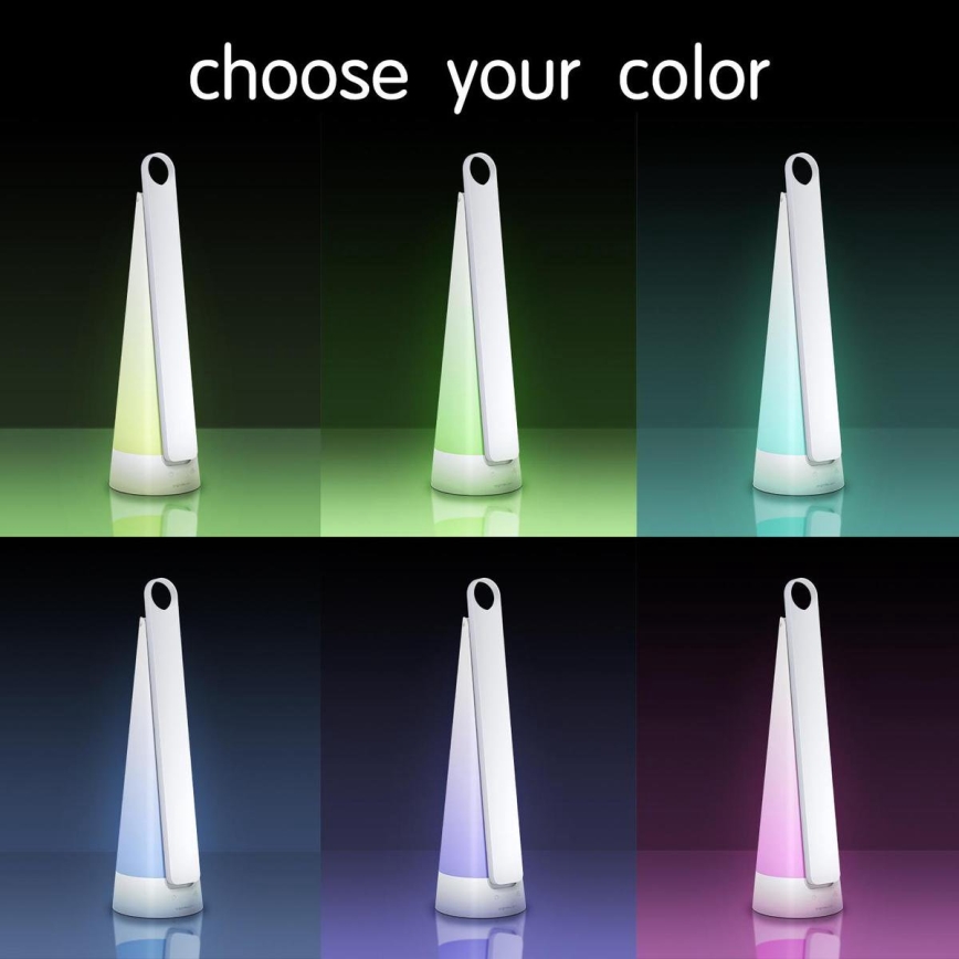 Aigostar - LED Prigušiva punjiva stolna lampa LED/7W/5V 4000K 4400 mAh bijela