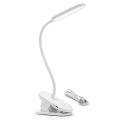 Aigostar - LED Prigušiva punjiva stolna lampa s kopčom LED/2,5W/5V bijela