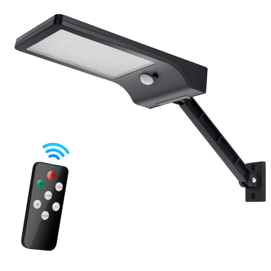 Aigostar - LED Prigušiva solarna lampa sa senzorom LED/2,3W/5,5V IP65 1800 mAh + daljinski upravljač