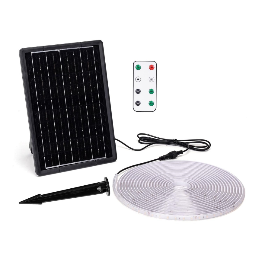 Aigostar - LED Prigušiva solarna traka LED/10W/3,2V 10 m 6500K IP65 8000 mAh + daljinski upravljač