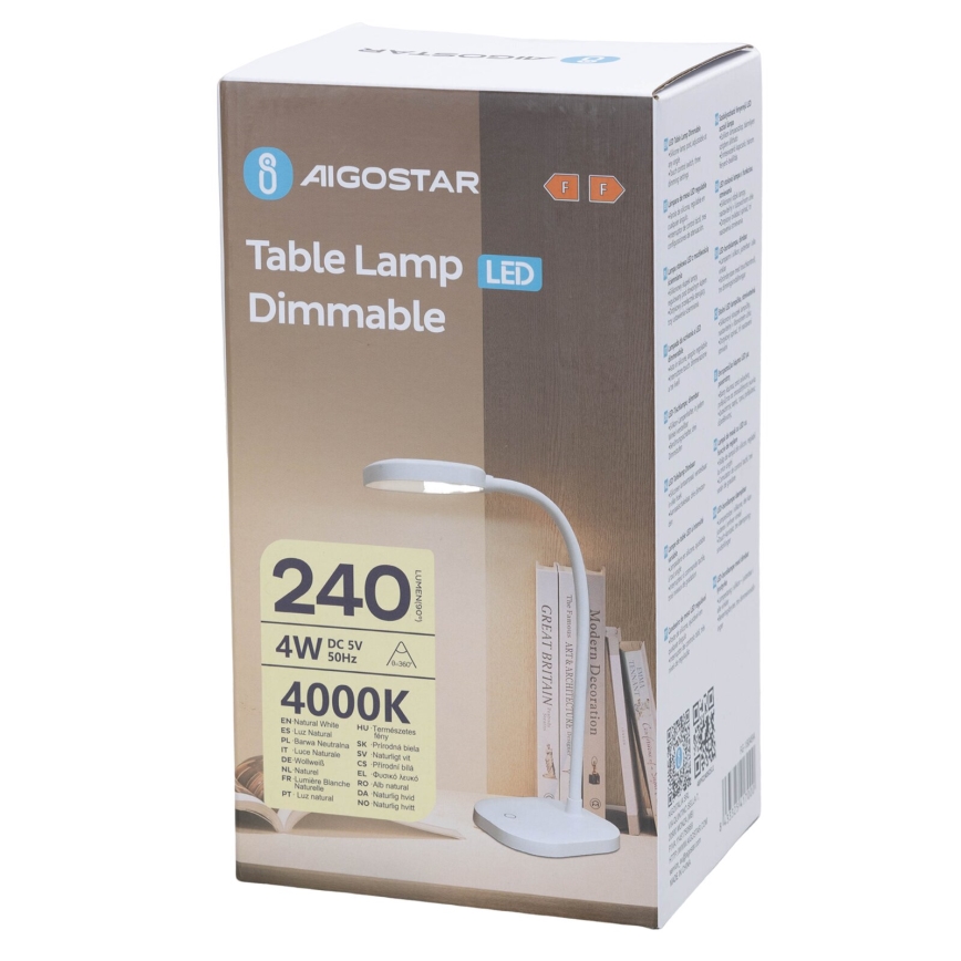 Aigostar - LED Prigušiva stolna lampa LED/4W/5V 4000K
