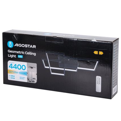Aigostar - LED Prigušiva stropna svjetiljka LED/38W/230V 2700-6500K + daljinski upravljač
