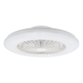 Aigostar - LED Prigušiva stropna svjetiljka s ventilatorom LED/40W/230V 2700-6500K pr. 48,5 cm bijela + daljinski upravljač