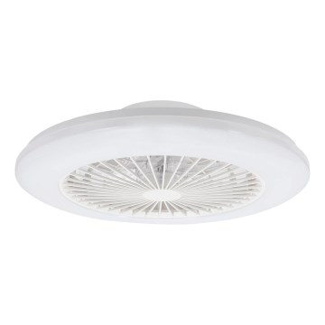 Aigostar - LED Prigušiva stropna svjetiljka s ventilatorom LED/40W/230V 2700-6500K pr. 48,5 cm bijela + daljinski upravljač