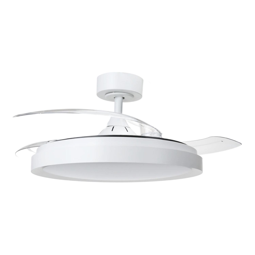 Aigostar - LED Prigušiva stropna svjetiljka s ventilatorom MESH LED/50W/230V 2700-6500K crna + daljinski upravljač