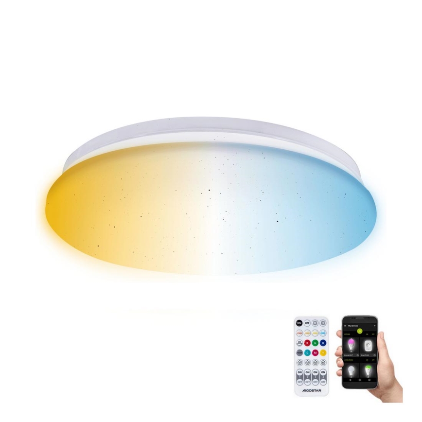 Aigostar - LED Prigušiva stropna svjetiljka za kupaonicu MESH Smart LED/12W/230V 3000-6500K IP44 + daljinski upravljač