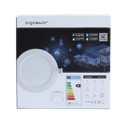 Aigostar - LED Prigušiva ugradbena svjetiljka 12W/230V pr. 17 cm Wi-Fi