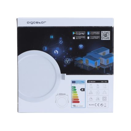 Aigostar - LED Prigušiva ugradbena svjetiljka 18W/230V pr. 22 cm Wi-Fi