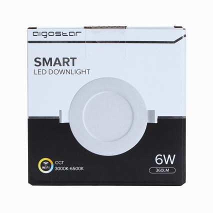 Aigostar - LED Prigušiva ugradbena svjetiljka 6W/230V pr. 11,5 cm Wi-Fi