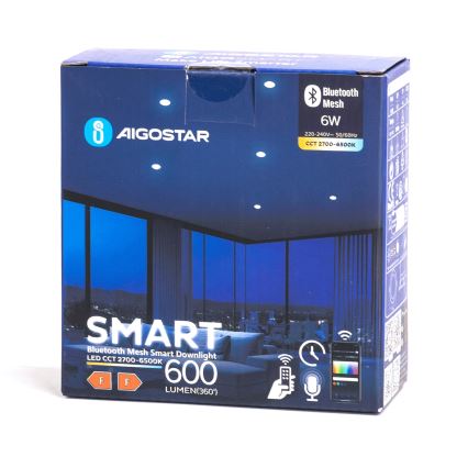Aigostar - LED Vanjska prigušiva ugradbena svjetiljka MESH LED/6W/230V 2700-6500K IP44 bijela