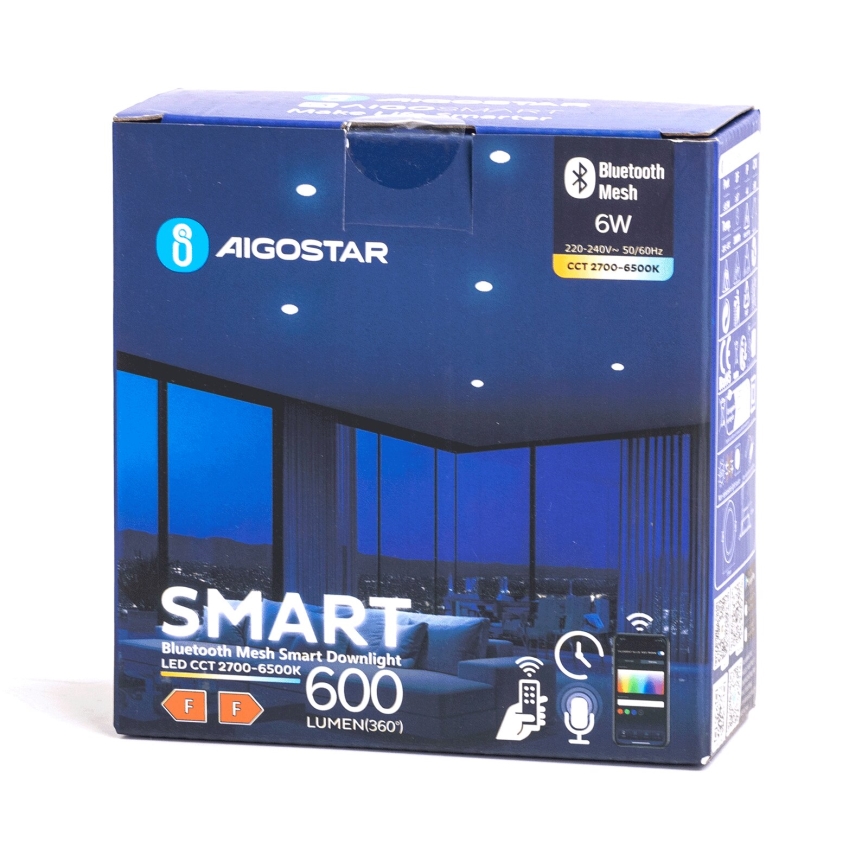 Aigostar - LED Vanjska prigušiva ugradbena svjetiljka MESH LED/6W/230V 2700-6500K IP44 bijela
