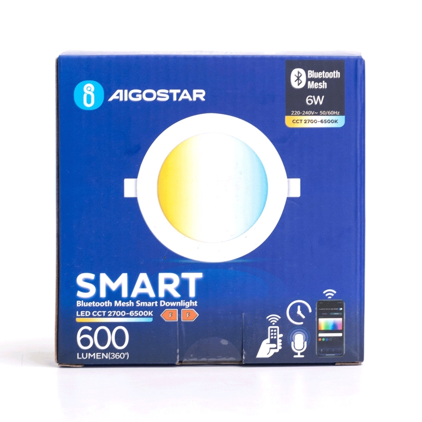 Aigostar - LED Vanjska prigušiva ugradbena svjetiljka MESH LED/6W/230V 2700-6500K IP44 bijela