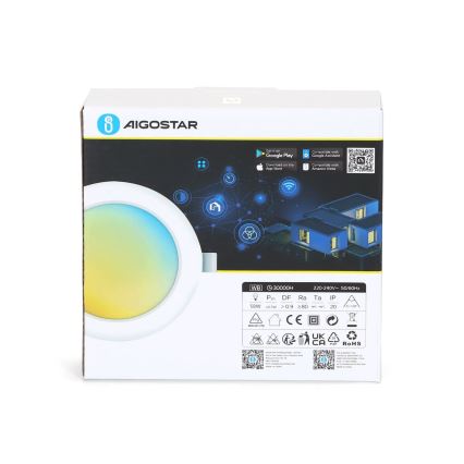 Aigostar - LED Prigušiva ugradbena svjetiljka LED/9W/230V pr. 14,5 cm Wi-Fi