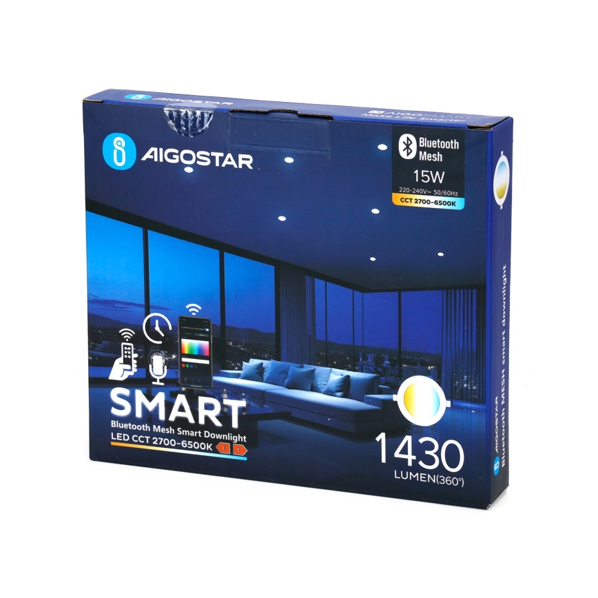 Aigostar - LED Prigušiva ugradbena svjetiljka MESH LED/15W/230V 2700-6500K pr. 17 cm