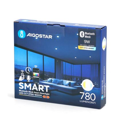 Aigostar - LED Prigušiva ugradbena svjetiljka MESH LED/9W/230V 2700-6500K pr. 14,5 cm