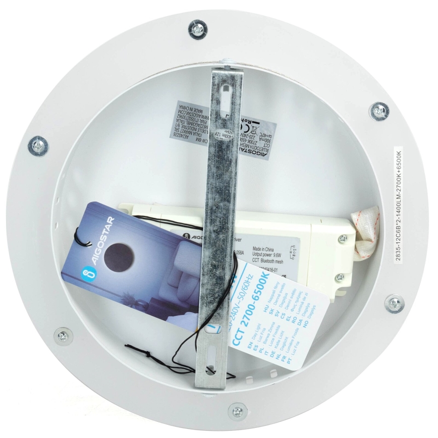 Aigostar - LED Prigušiva zidna svjetiljka MESH Smart LED/12W/230V 2700-6500K bijela