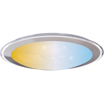 Aigostar - LED prigušivač stropna svjetiljka LED/30W/230V 2700-6500K promjer 42,9 cm krom + daljinsko upravljanje