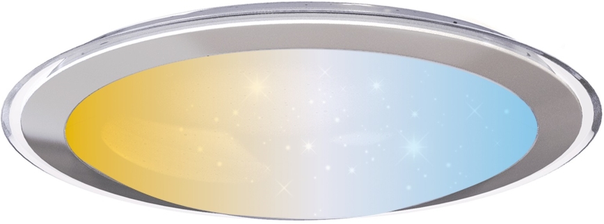 Aigostar - LED prigušivač stropna svjetiljka LED/30W/230V 2700-6500K promjer 42,9 cm krom + daljinsko upravljanje
