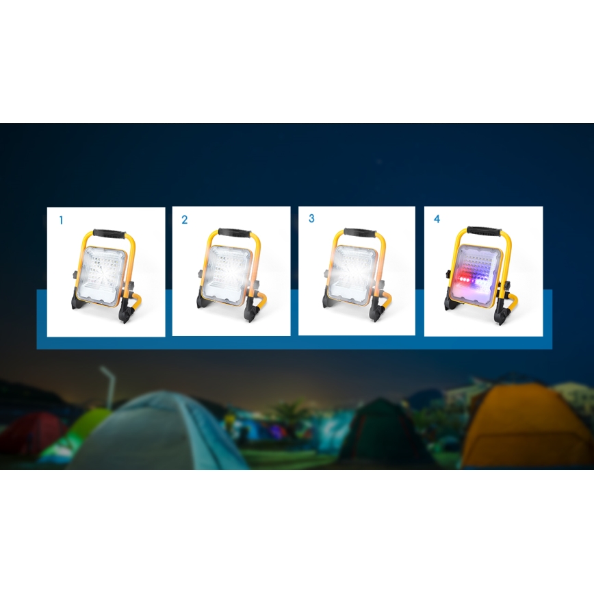 Aigostar - LED Prigušivi punjivi reflektor LED/100W/5V 6500K IP65 1500mAh