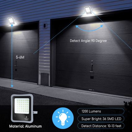 Aigostar - LED Prigušivi solarni reflektor LED/100W/3,2V IP65 10000 mAh + DU
