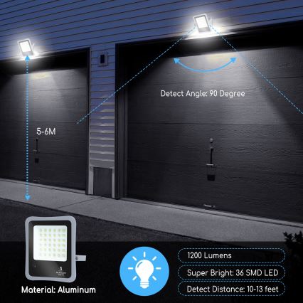 Aigostar - LED Prigušivi solarni reflektor LED/100W/3,2V IP65 + DU