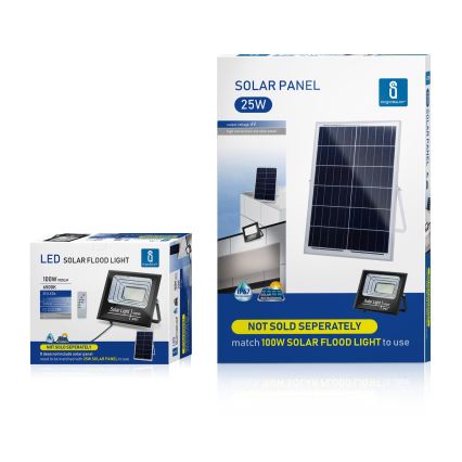 Aigostar - LED Prigušivi solarni reflektor LED/100W/3,2V IP67 2000 mAh + DU