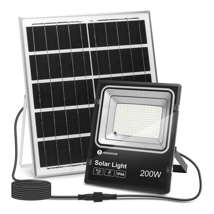Aigostar - LED Prigušivi solarni reflektor LED/200W/3,2V IP66 15000 mAh + daljinski upravljač