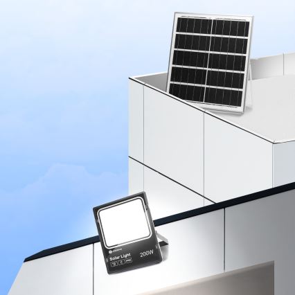 Aigostar - LED Prigušivi solarni reflektor LED/200W/3,2V IP66 15000 mAh + daljinski upravljač