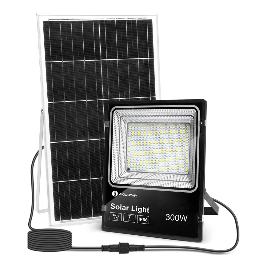 Aigostar - LED Prigušivi solarni reflektor LED/300W/3,2V IP66 25000 mAh + daljinski upravljač