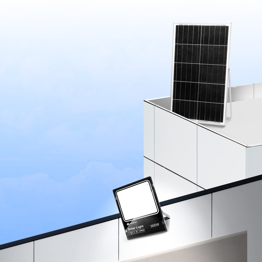 Aigostar - LED Prigušivi solarni reflektor LED/300W/3,2V IP66 25000 mAh + daljinski upravljač
