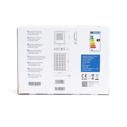 Aigostar - LED Prigušivi solarni reflektor LED/50W/3,2V IP65 6000 mAh + DU