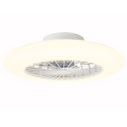 Aigostar - LED Prigušiva stropna svjetiljka s ventilatorom LED/40W/230V 2700-6500K pr. 48,5 cm bijela + daljinski upravljač