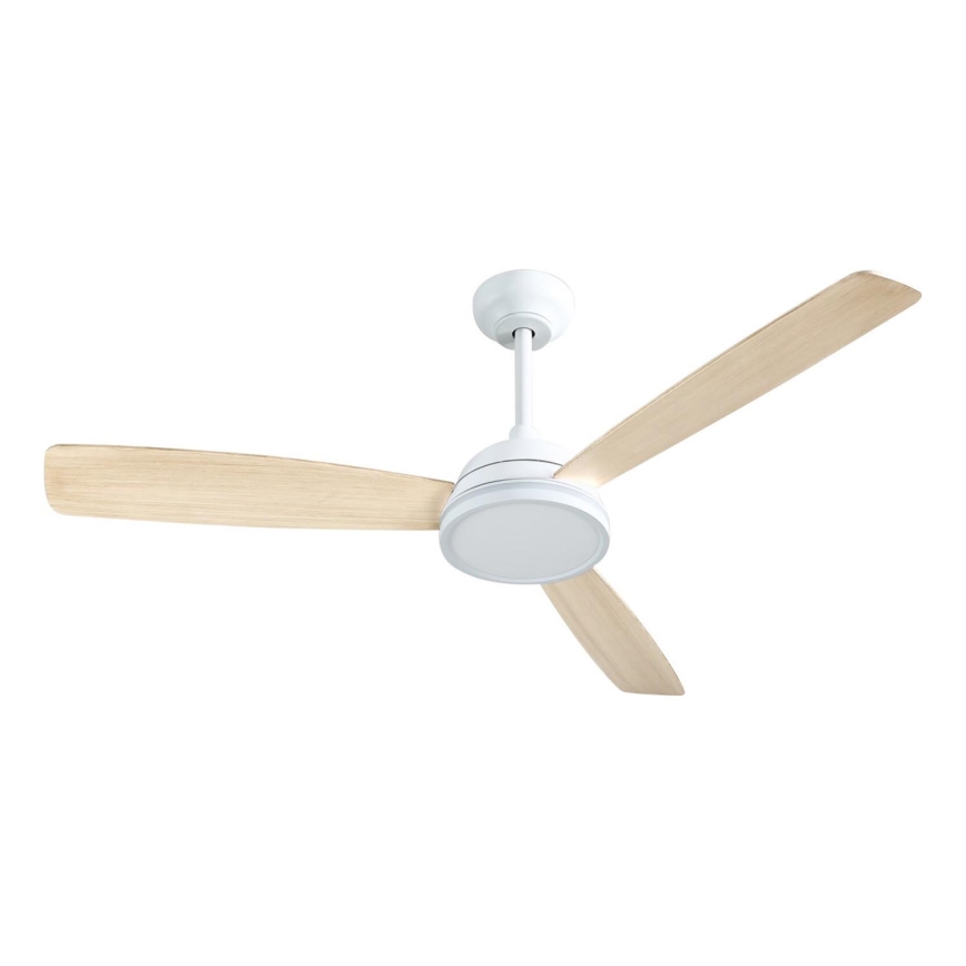 Aigostar - LED Prigušivi stropni ventilator LED/20W/230V 2700-6500K 132cm bijela/bež + daljinski upravljač