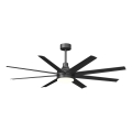 Aigostar - LED Prigušivi stropni ventilator LED/24W/230V 2700-6500K 165cm crna + daljinski upravljač