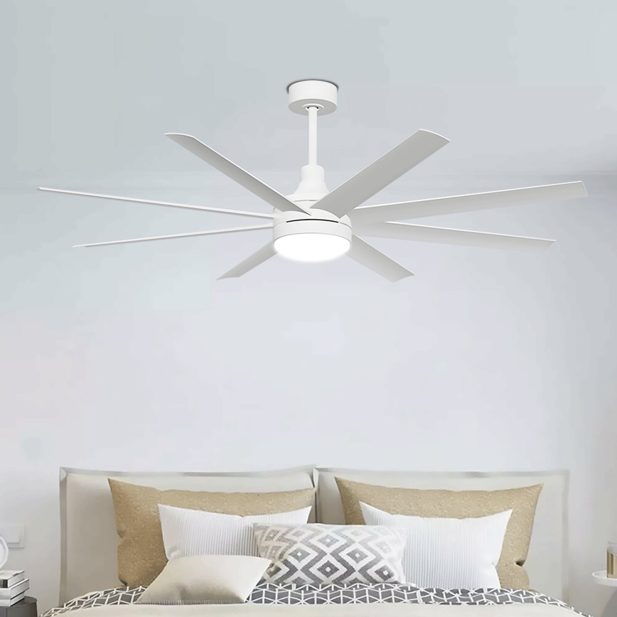 Aigostar - LED Prigušivi stropni ventilator LED/24W/230V 2700-6500K pr. 165 cm + daljinski upravljač bijela