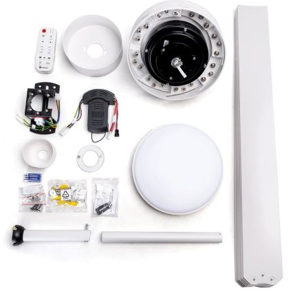 Aigostar - LED Prigušivi stropni ventilator LED/24W/230V 2700-6500K pr. 165 cm + daljinski upravljač bijela