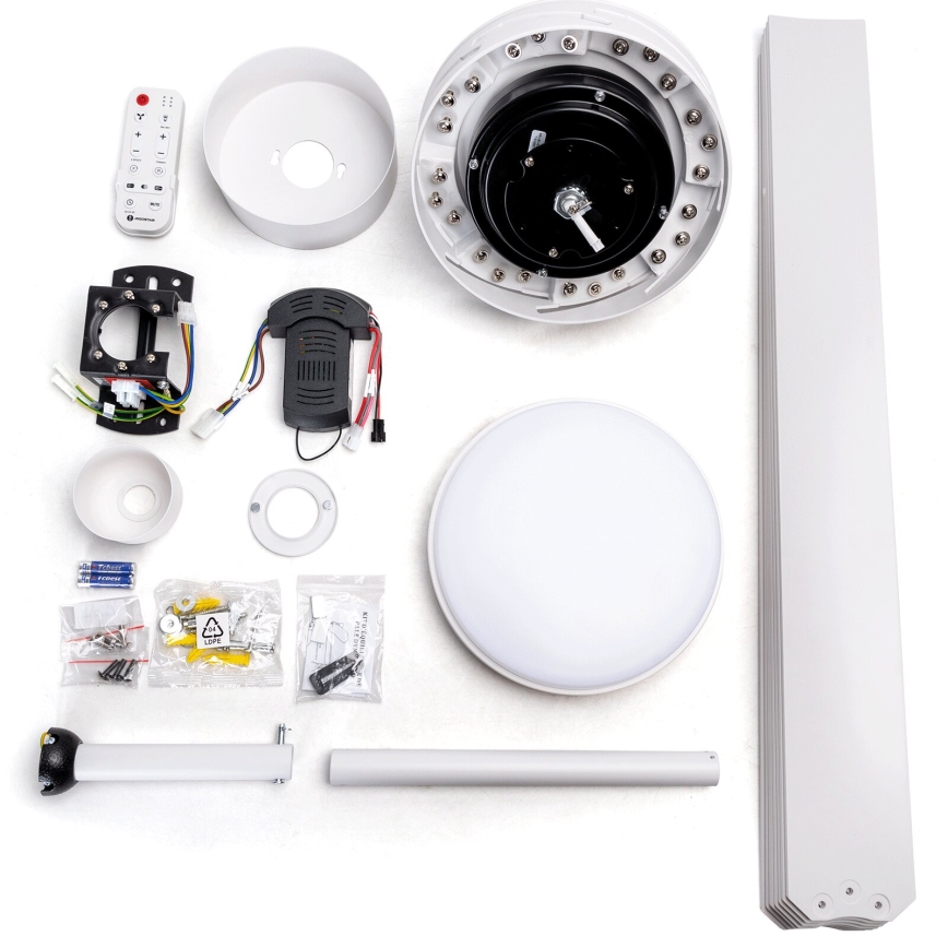 Aigostar - LED Prigušivi stropni ventilator LED/24W/230V 2700-6500K pr. 165 cm + daljinski upravljač bijela