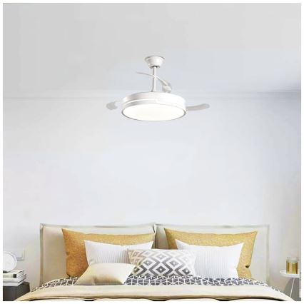 Aigostar - LED Prigušivi stropni ventilator LED/36W/230V 2700-6500K pr. 107 cm + daljinski upravljač bijela