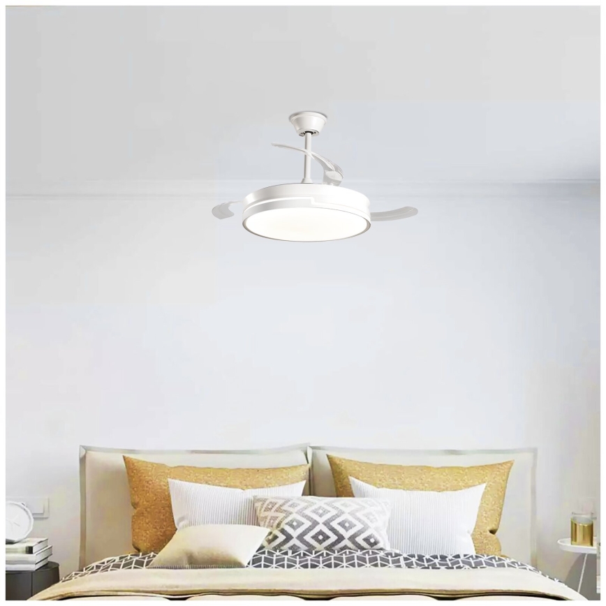 Aigostar - LED Prigušivi stropni ventilator LED/36W/230V 2700-6500K pr. 107 cm + daljinski upravljač bijela