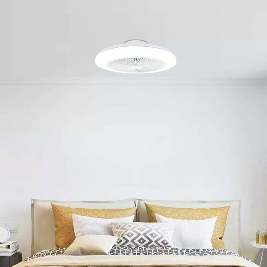 Aigostar - LED Prigušivi stropni ventilator LED/40W/230V 2700-6500K pr. 48 cm + daljinski upravljač bijela