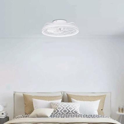 Aigostar - LED Prigušivi stropni ventilator LED/40W/230V 2700-6500K pr. 48 cm + daljinski upravljač bijela