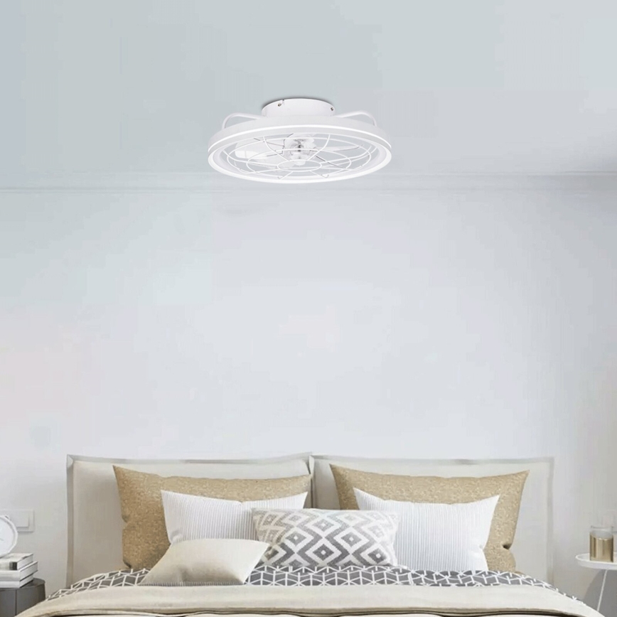 Aigostar - LED Prigušivi stropni ventilator LED/40W/230V 2700-6500K pr. 48 cm + daljinski upravljač bijela