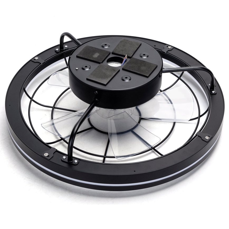 Aigostar - LED Prigušivi stropni ventilator LED/40W/230V 2700-6500K pr. 48 cm + daljinski upravljač crna